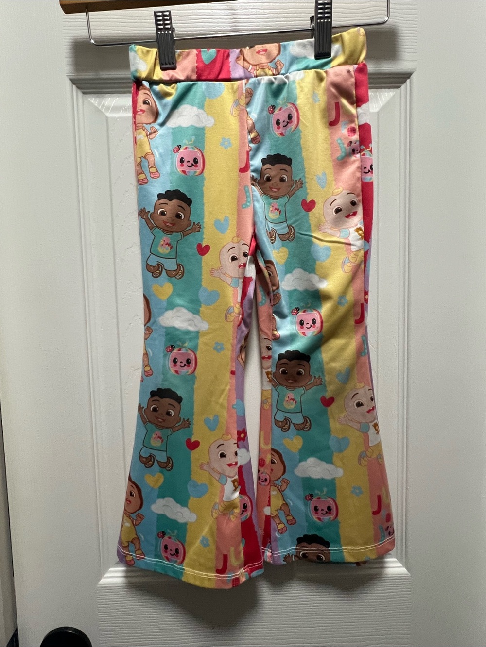 Kids Multicolor Cocomellon  Pants - Soft bell bottoms